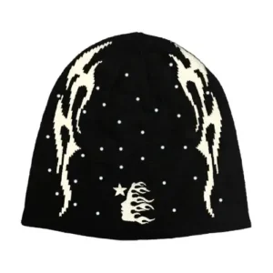 Hellstar Grey/Black Rhinestones Beanies