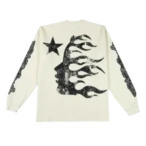 Hellstar Cream Long Sleeve Shirt